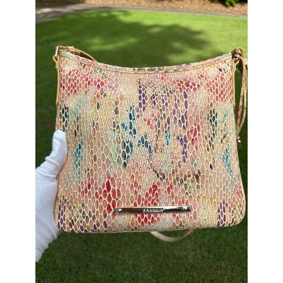 Brahmin Jody Multi Junie Snake Embossed Leather Crossbody H78183000050 NWT - Picture 3 of 16